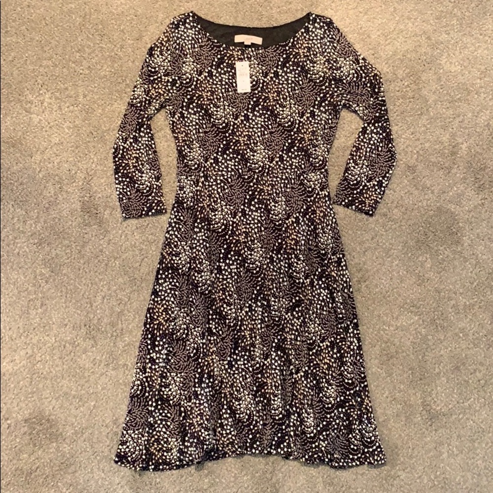 LOFT | Swirl Patterned Dress